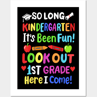 So Long Kindergarten  Last Day of School Grad 2024 Posters and Art